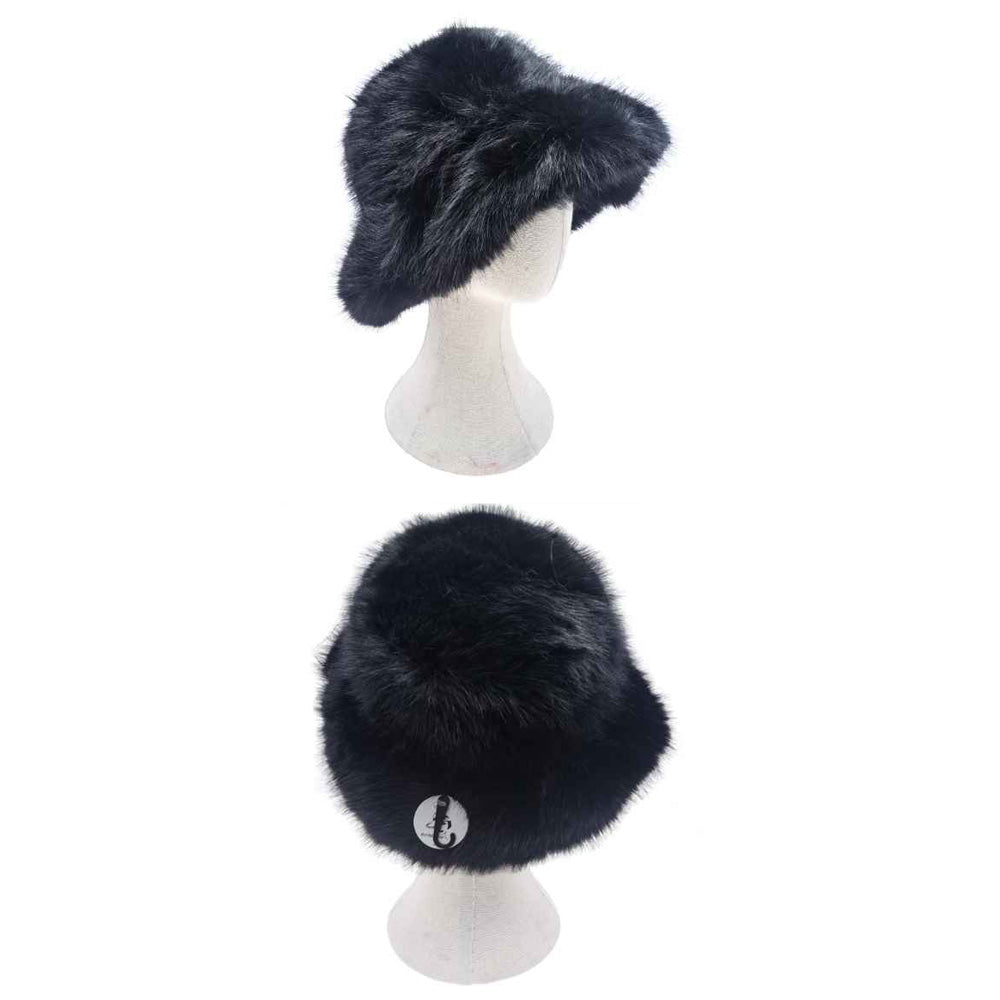 HATEGORY Cozy Fluffy Fur Winter Bucket Hat