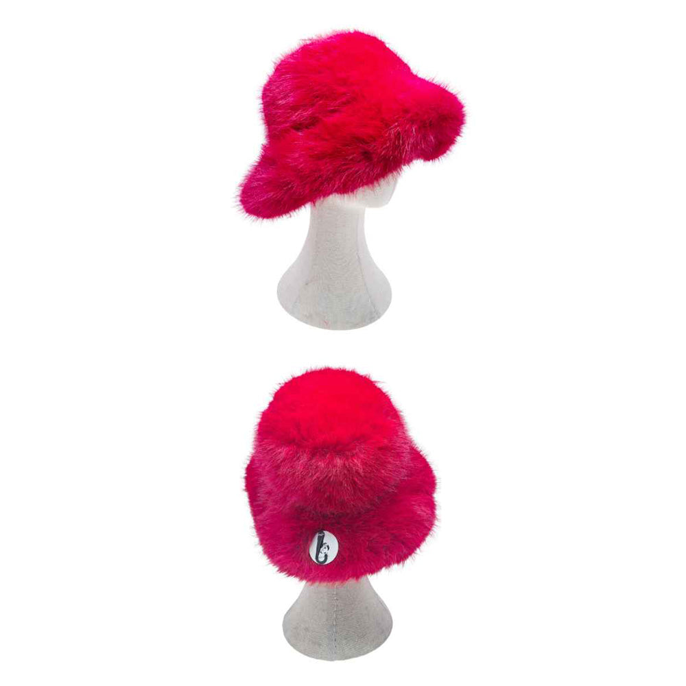 HATEGORY Cozy Fluffy Fur Winter Bucket Hat