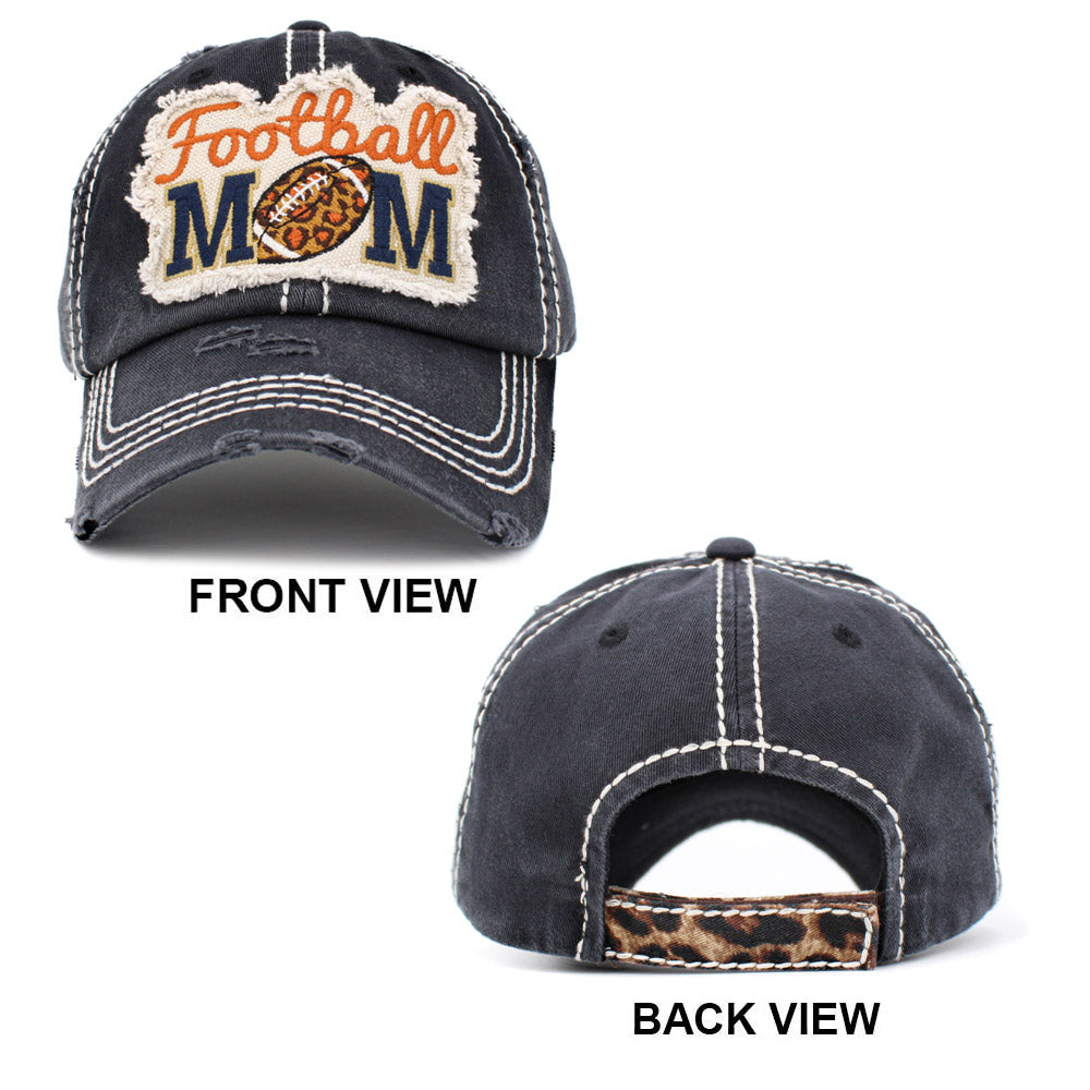 HATEGORY Football MOM Vintage Baseball Cap