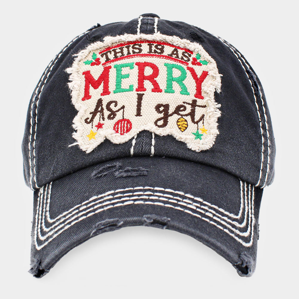 HATEGORY This Is As Merry As I Get Vintage Baseball Cap