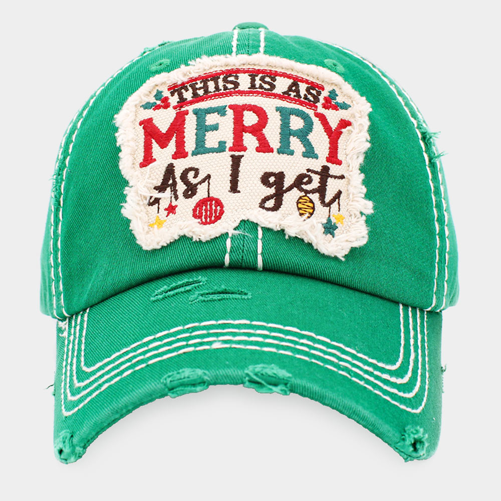 HATEGORY This Is As Merry As I Get Vintage Baseball Cap