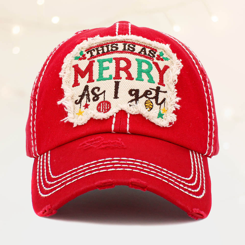 HATEGORY This Is As Merry As I Get Vintage Baseball Cap