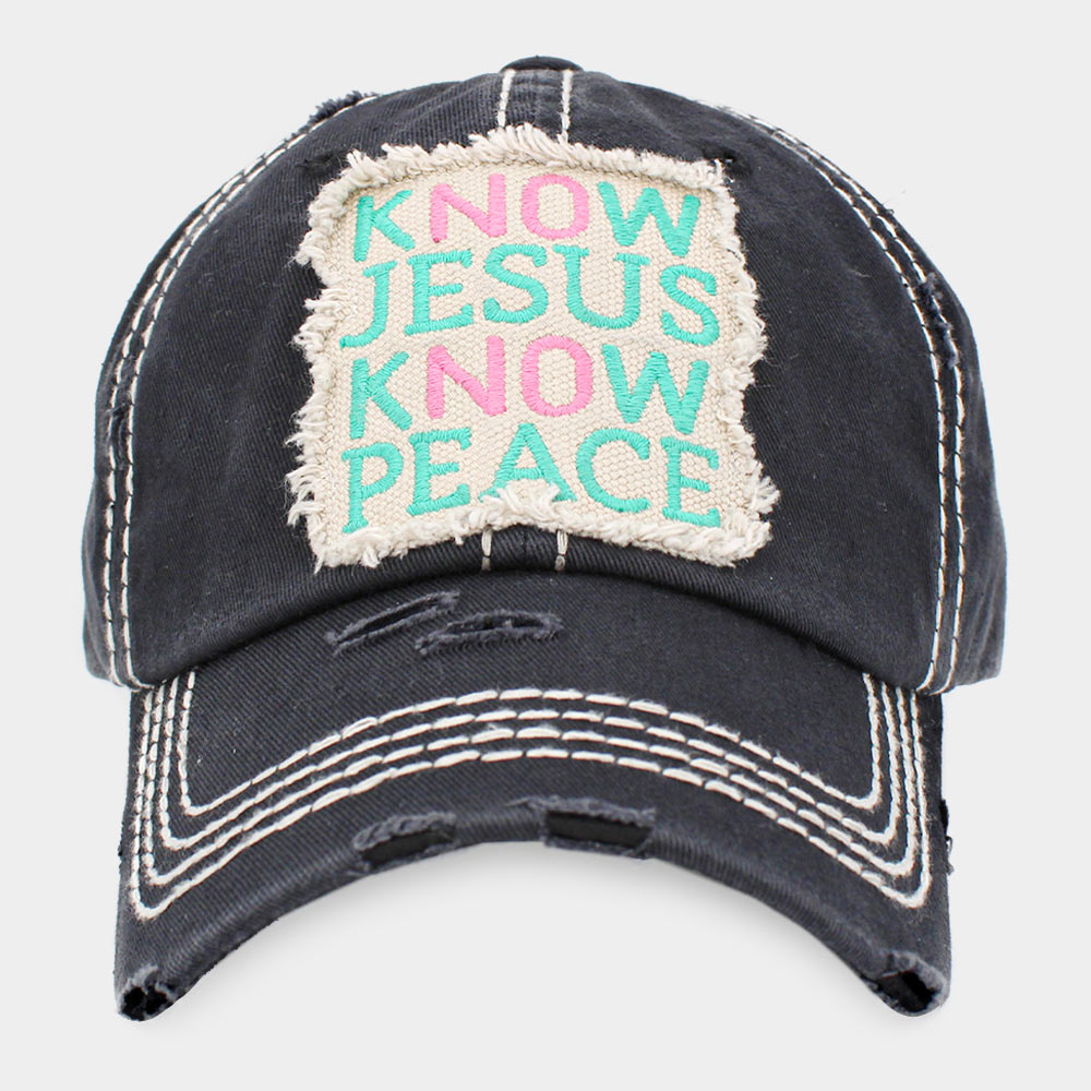 HATEGORY KNOW JESUS KNOW PEACE Vintage Baseball Cap