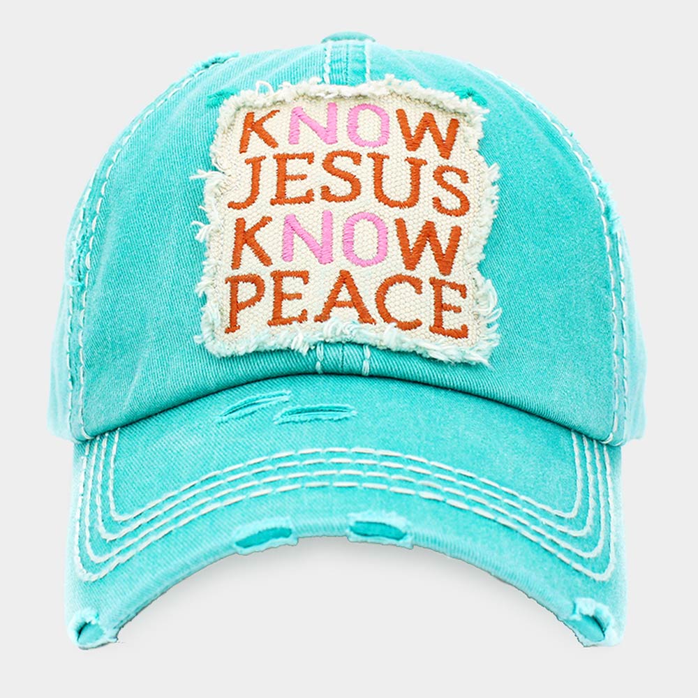 HATEGORY KNOW JESUS KNOW PEACE Vintage Baseball Cap