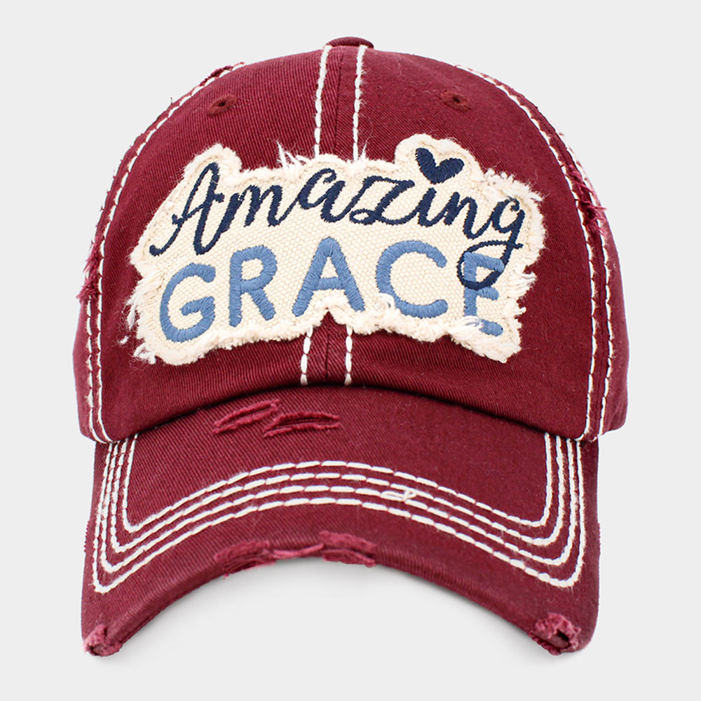 HATEGORY Amazing GRACE Message Vintage Baseball Cap
