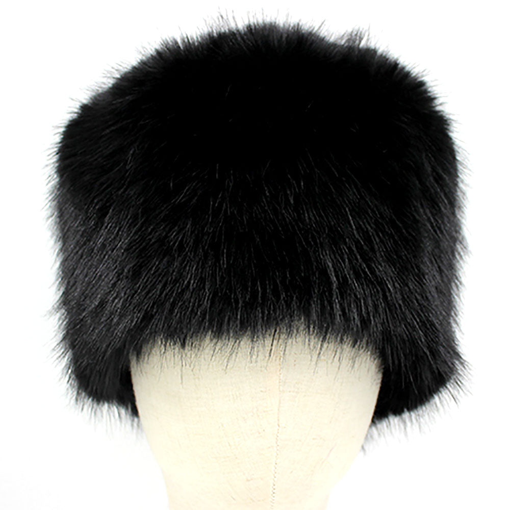 HATEGORY Faux Fur Furry Cossack Style Winter Hat