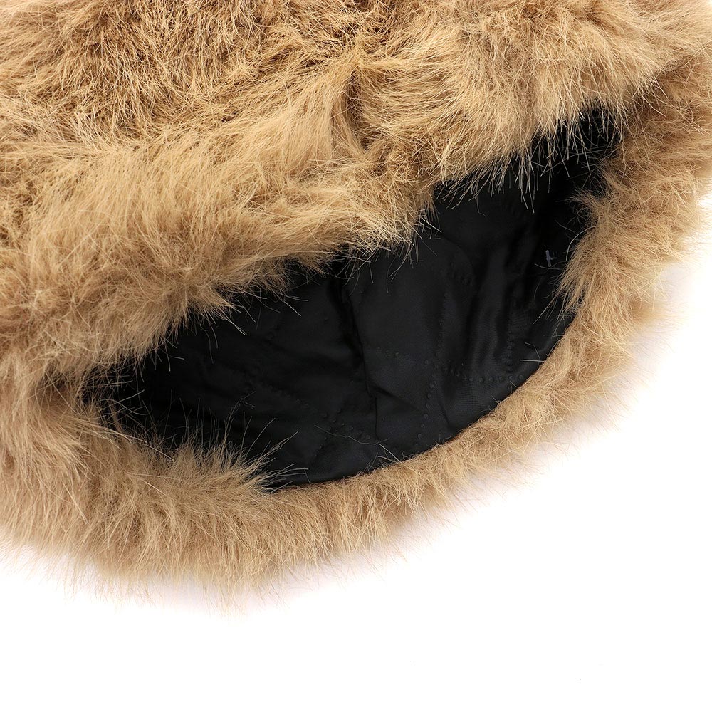 HATEGORY Faux Fur Furry Cossack Style Winter Hat