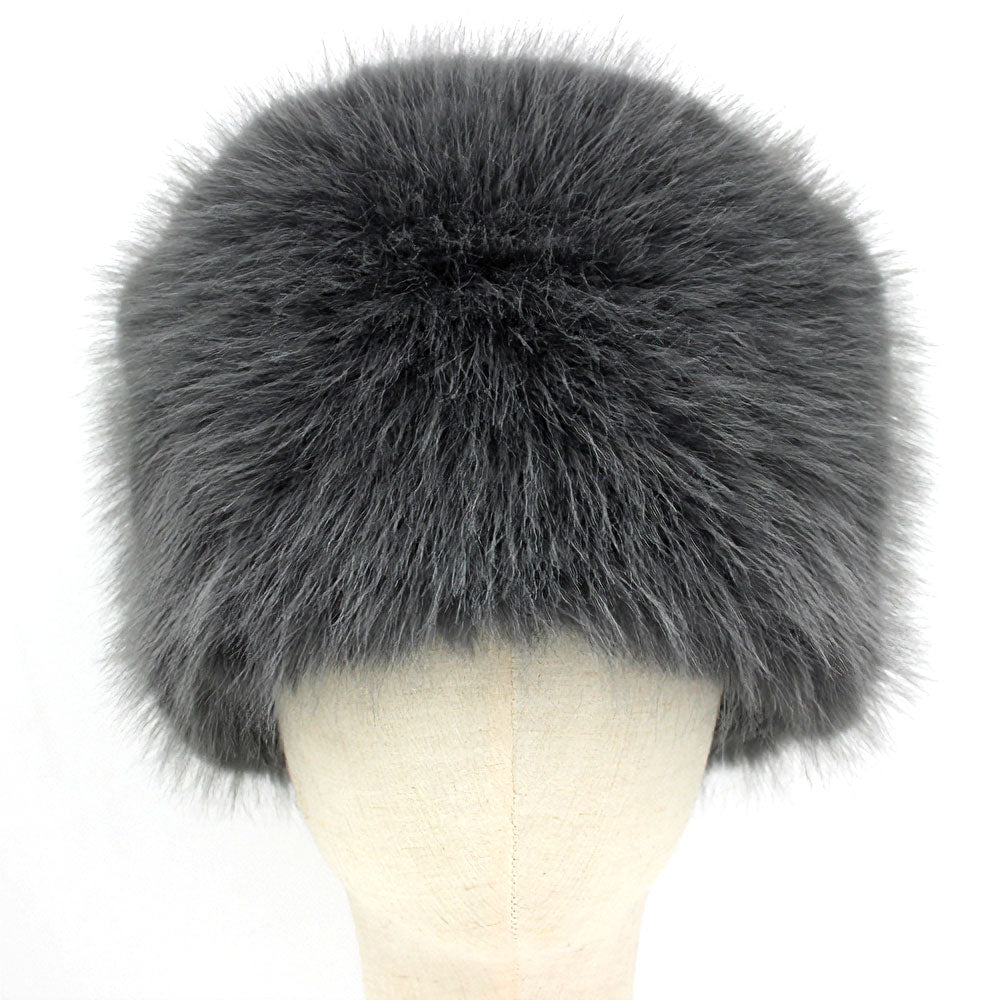HATEGORY Faux Fur Furry Cossack Style Winter Hat