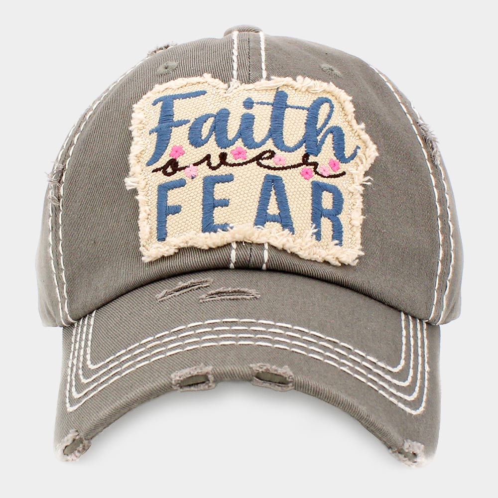 HATEGORY Faith over FEAR Message Vintage Baseball Cap