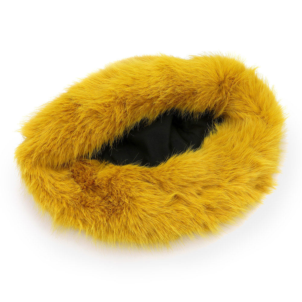 HATEGORY Faux Fur Russian Style Plush Bucket Hat