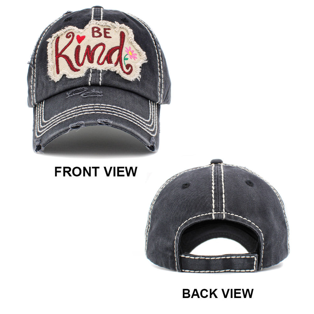 HATEGORY BE Kind Message Vintage Baseball Cap