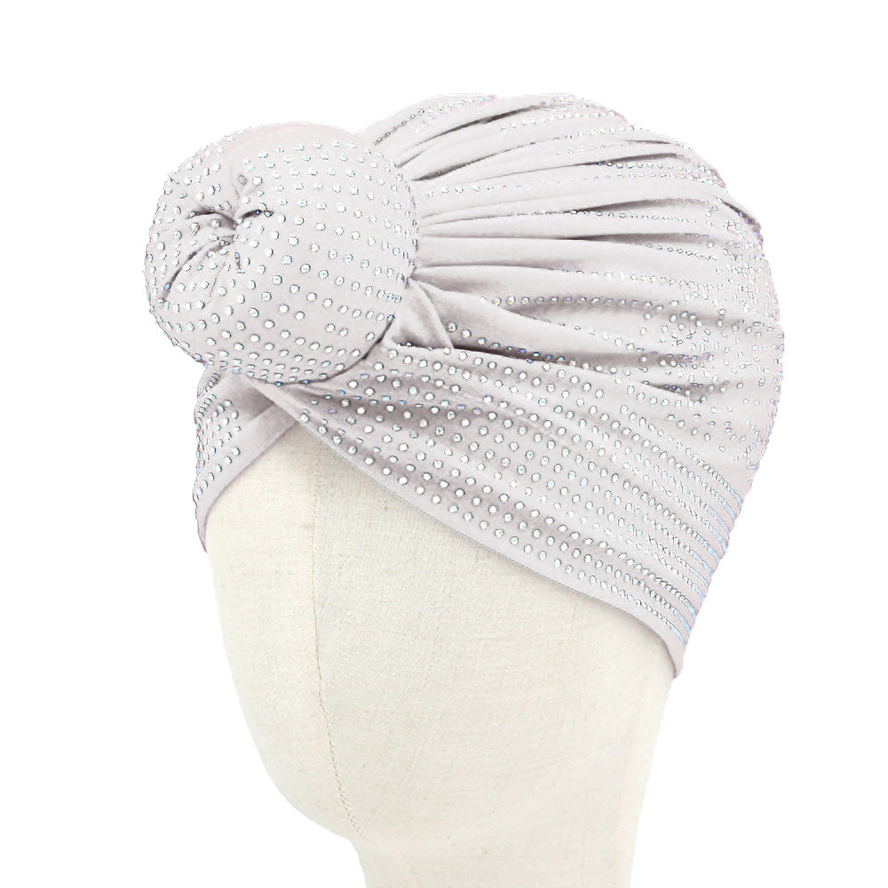 HATEGORY Bling Studded Turban Hat