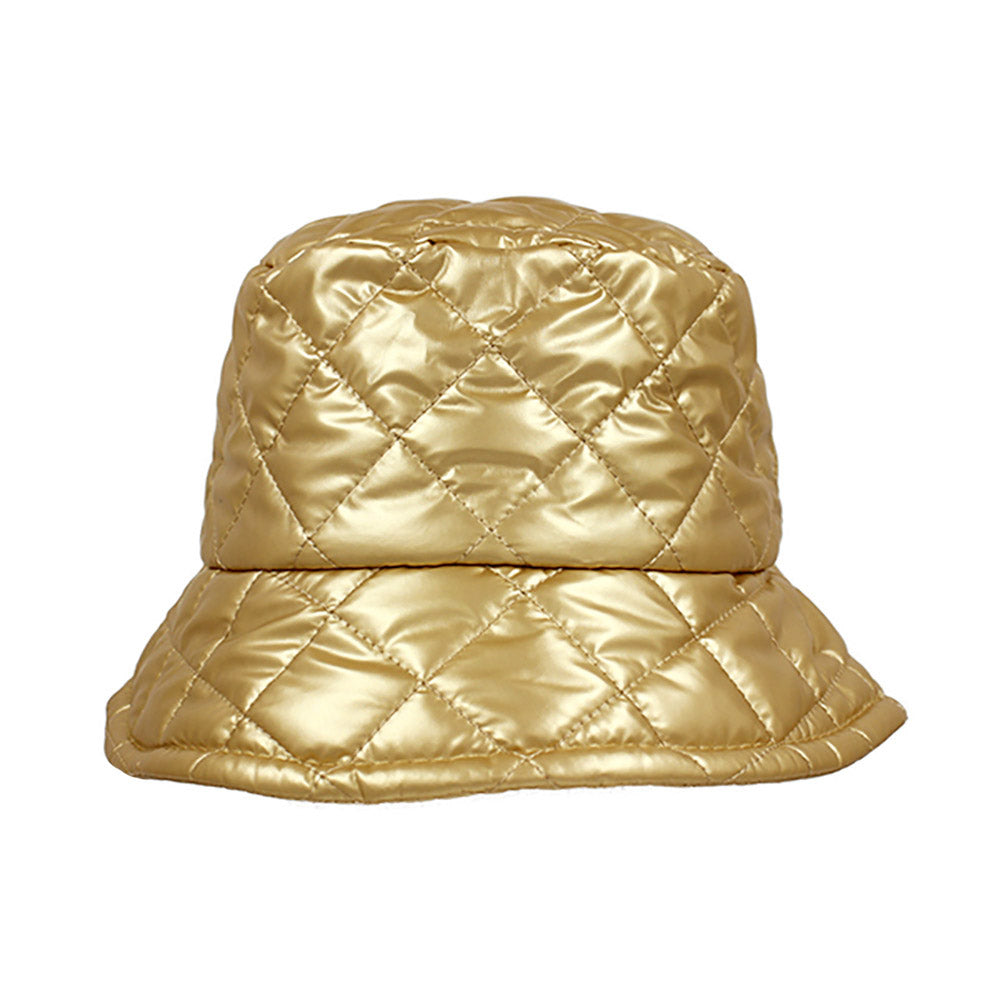 HATEGORY Shiny Quilted Bucket Hat