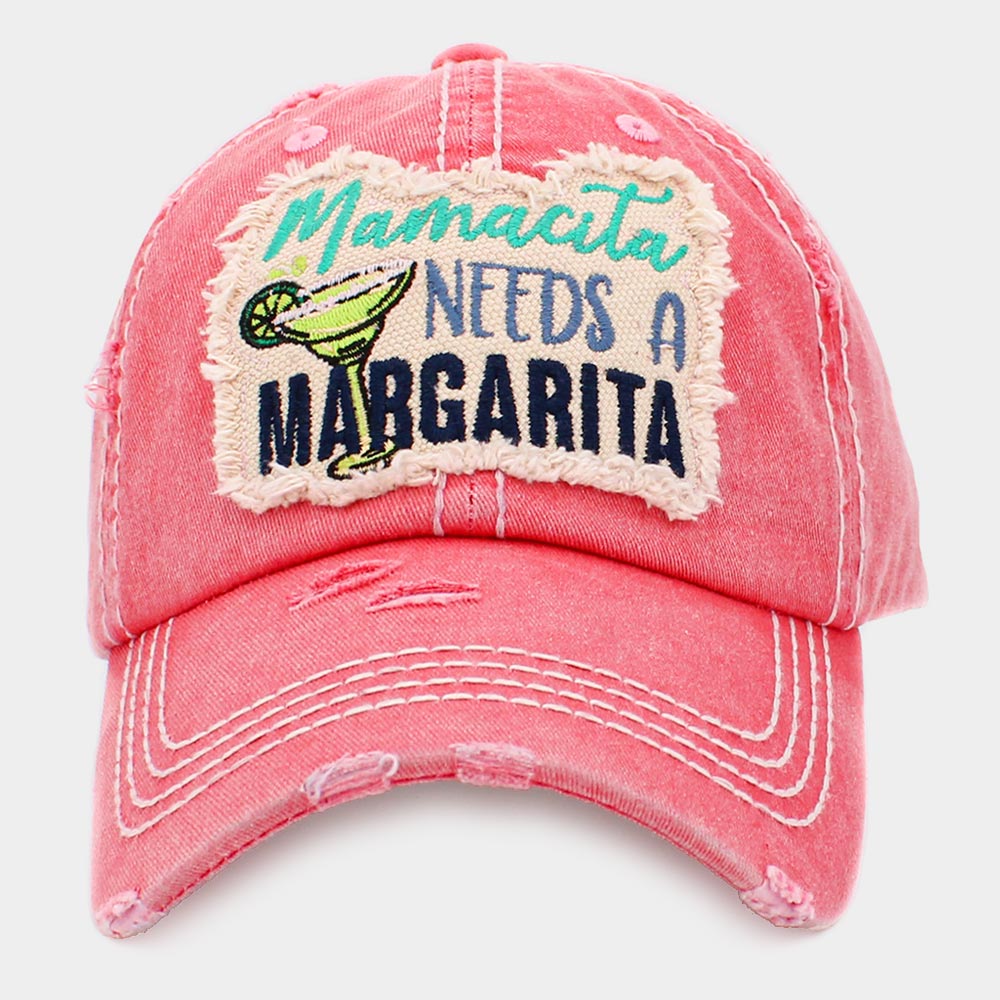 HATEGORY Mamacita NEEDS A MARGARITA Message Vintage Baseball Cap