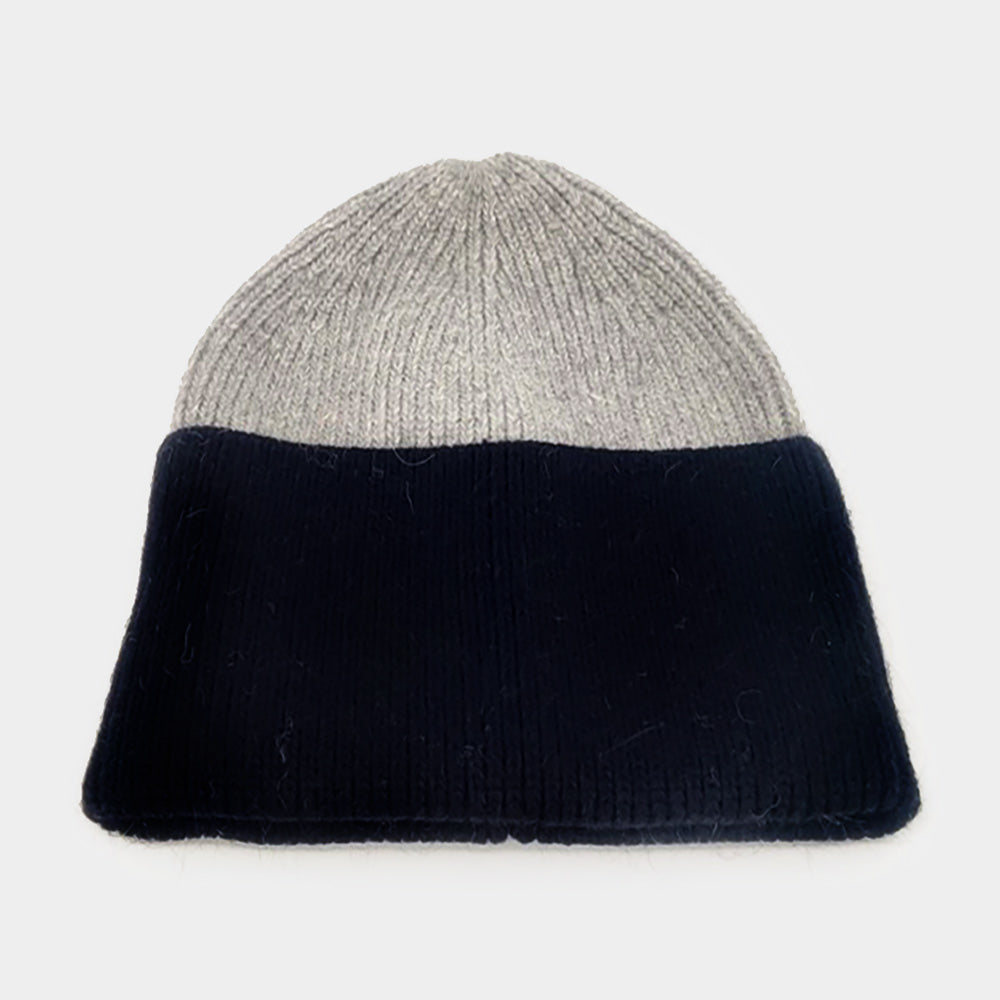 HATEGORY Two Tone Cuff Beanie Hat