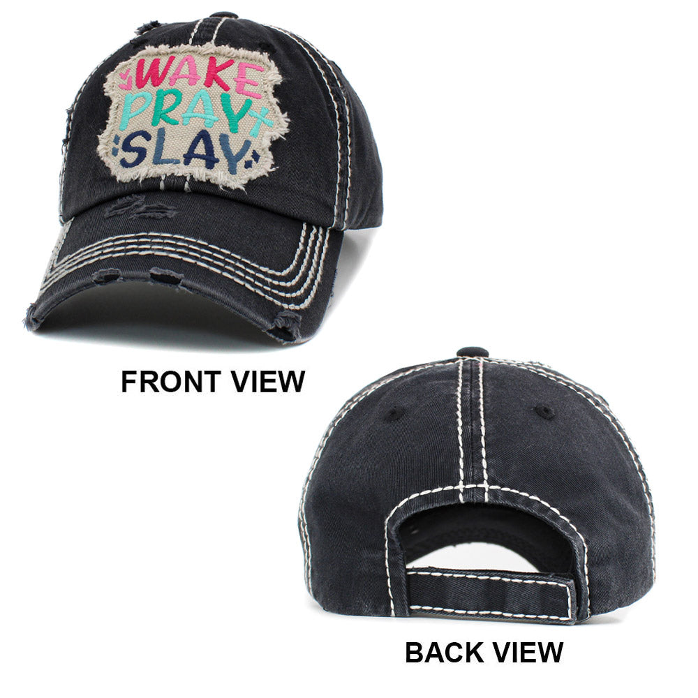 HATEGORY WAKE PLAY SLAY Vintage Baseball Cap