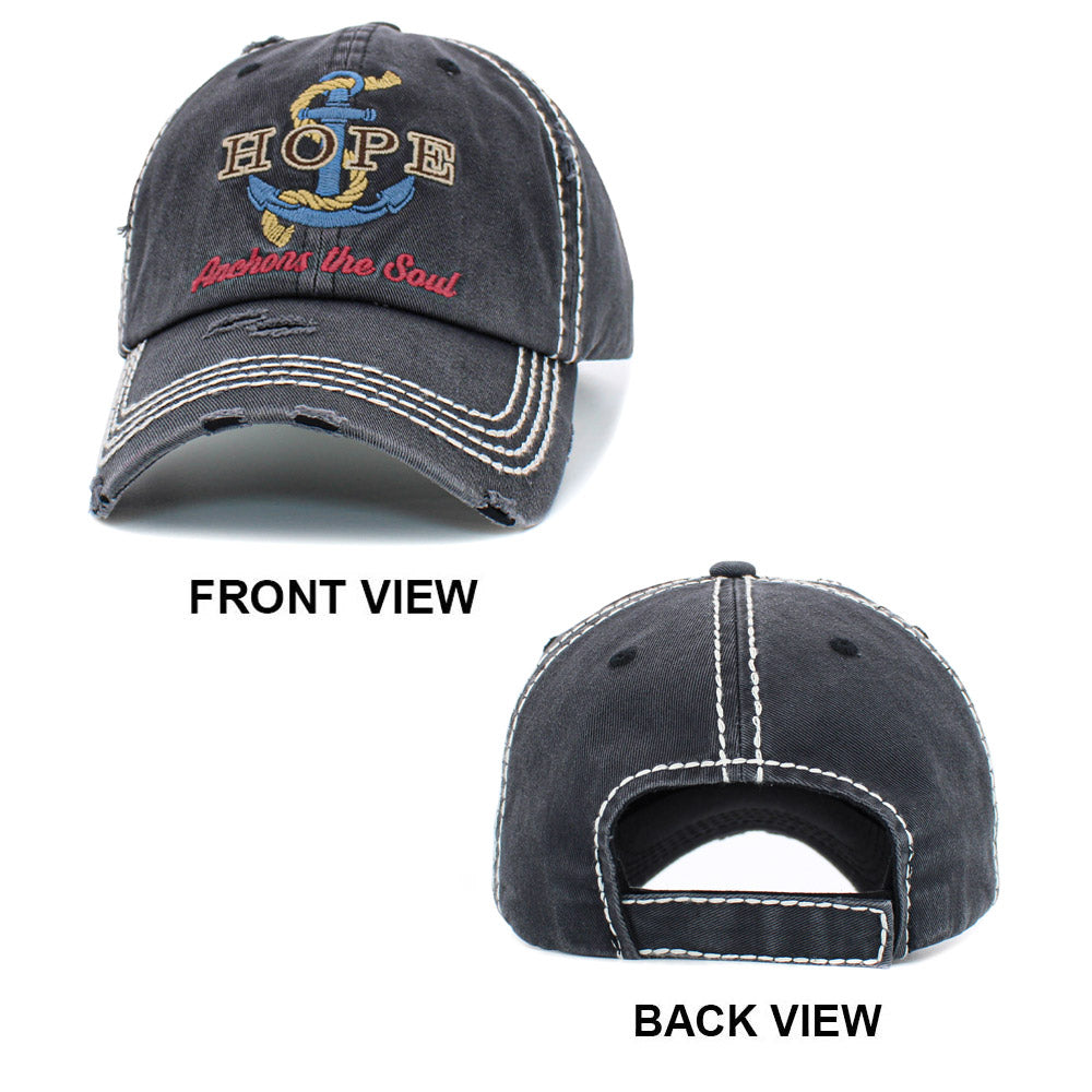 HATEGORY HOPE ANCHORS THE SOUL Vintage Baseball Cap