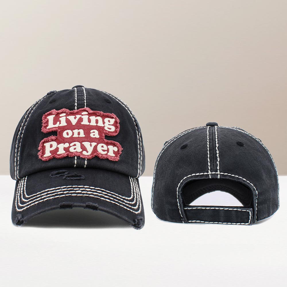 HATEGORY LIVING ON A PRAYER Vintage Baseball Cap