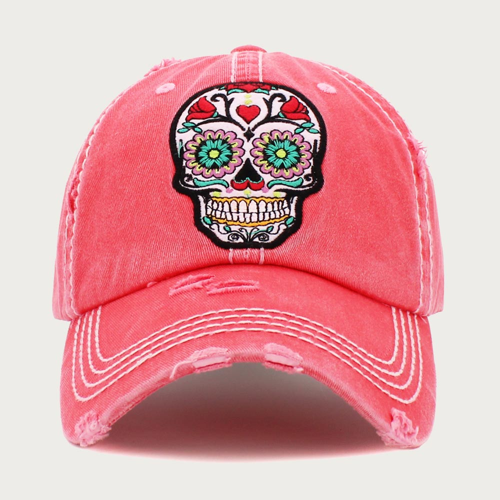 HATEGORY Day Of The Dead Patch Vintage Baseball Cap