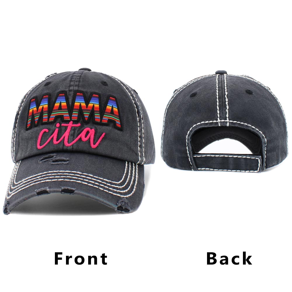 HATEGORY Serape MAMA CITA Message Vintage Baseball Cap