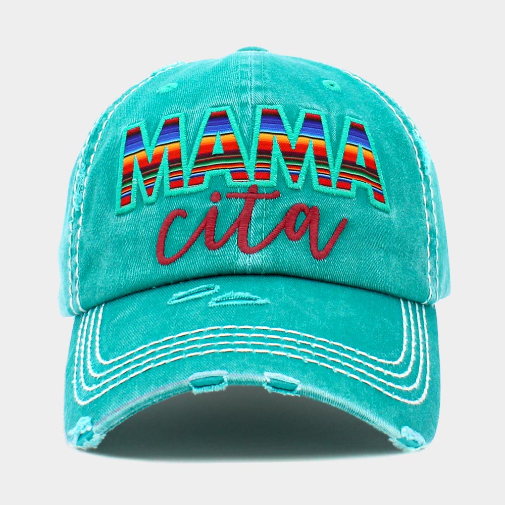 HATEGORY Serape MAMA CITA Message Vintage Baseball Cap