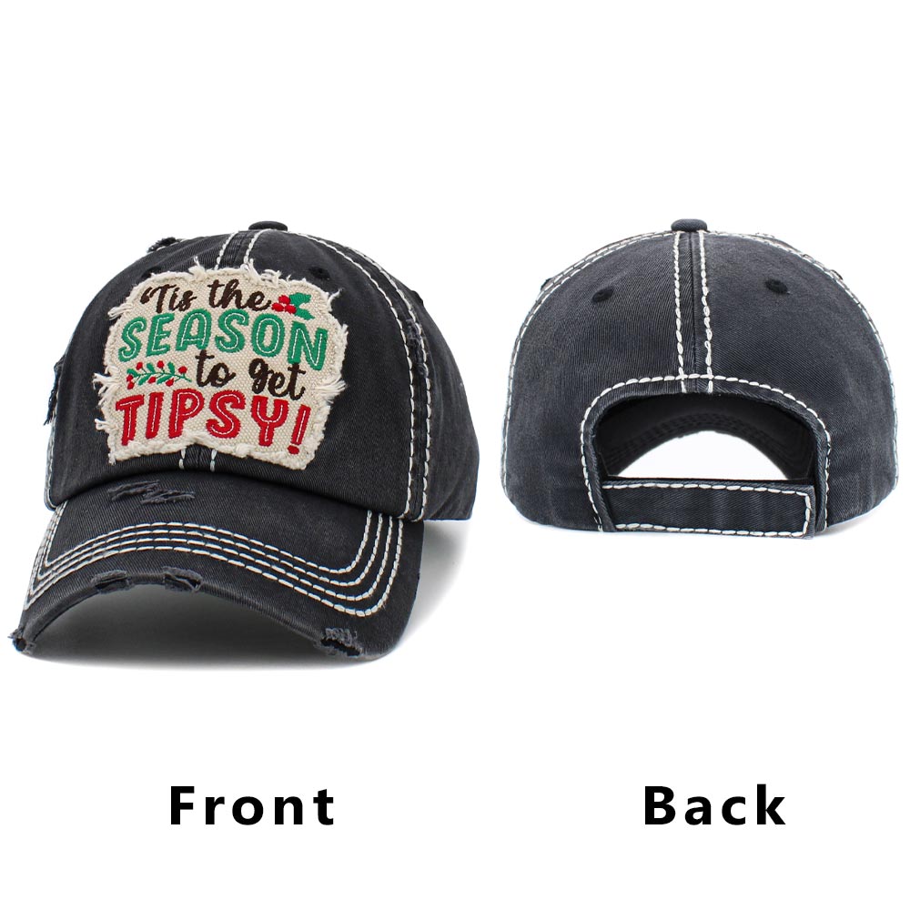 HATEGORY Tis The Season To Get Tipsy ! Message Vintage Baseball Cap