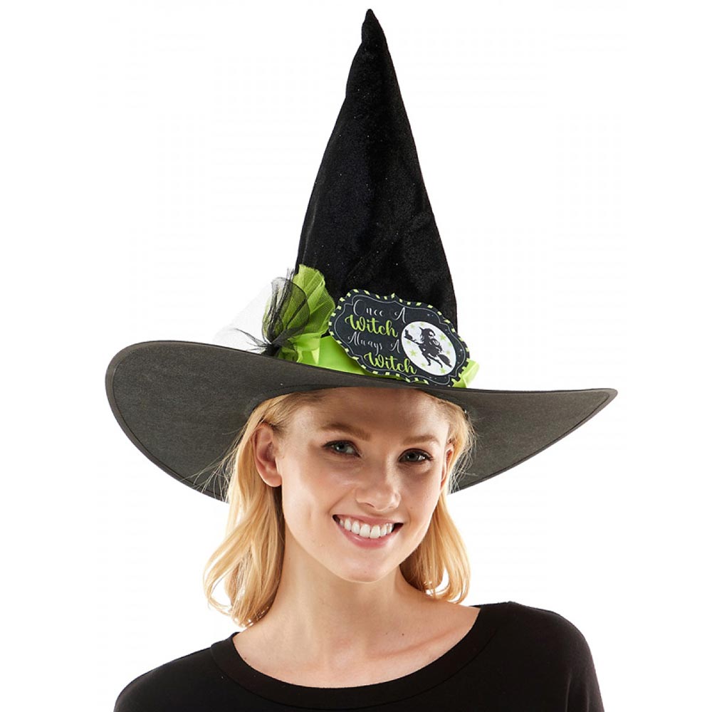 HATEGORY Trick Or Treat Message Halloween Witch Hat