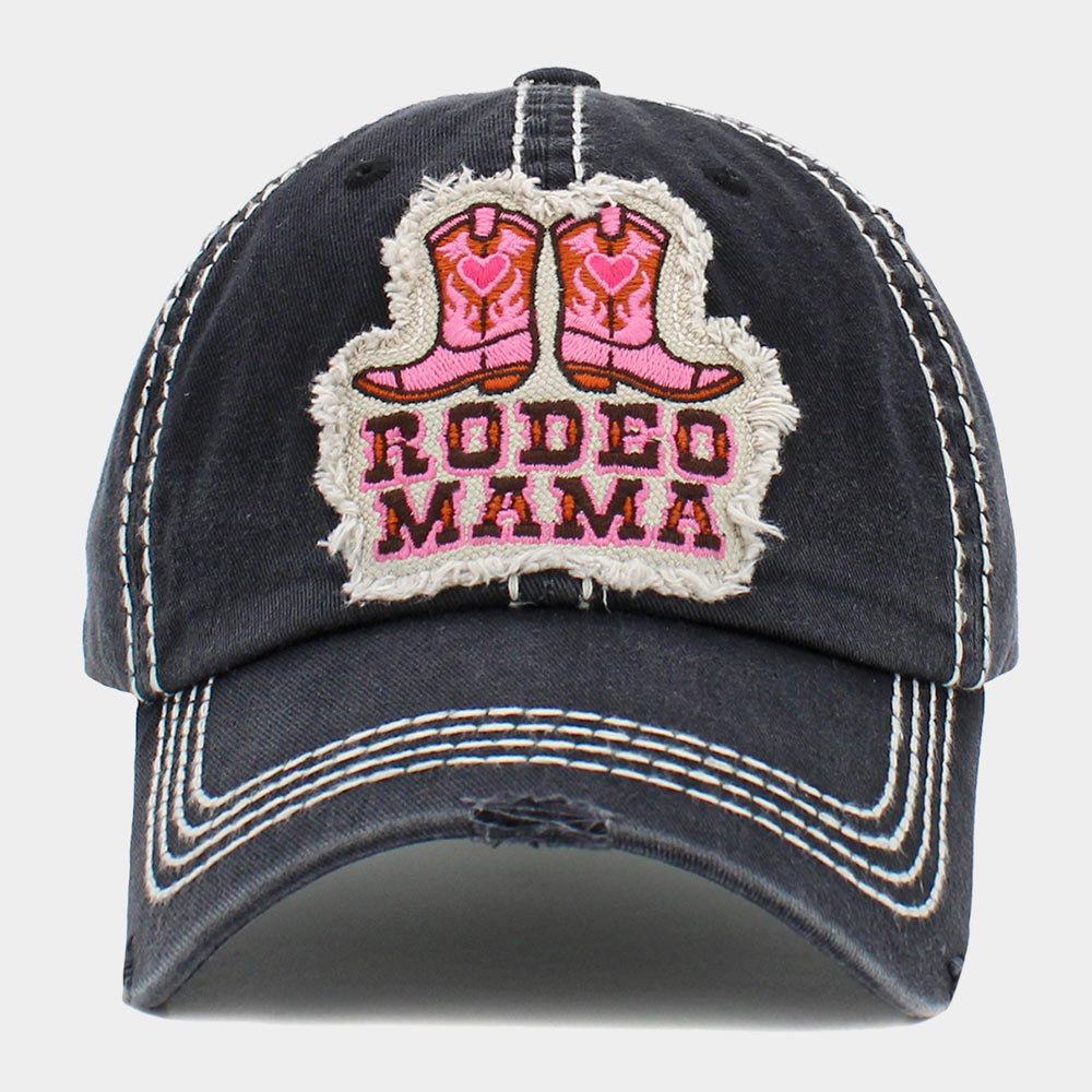 HATEGORY RODEO MAMA Message Western Boots Vintage Baseball Cap