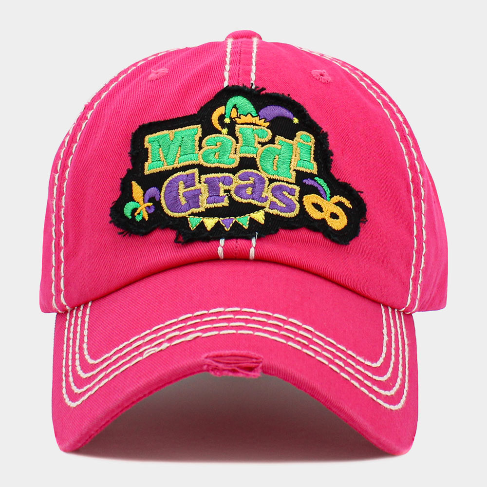 HATEGORY Mardi Gras Message Vintage Baseball Cap