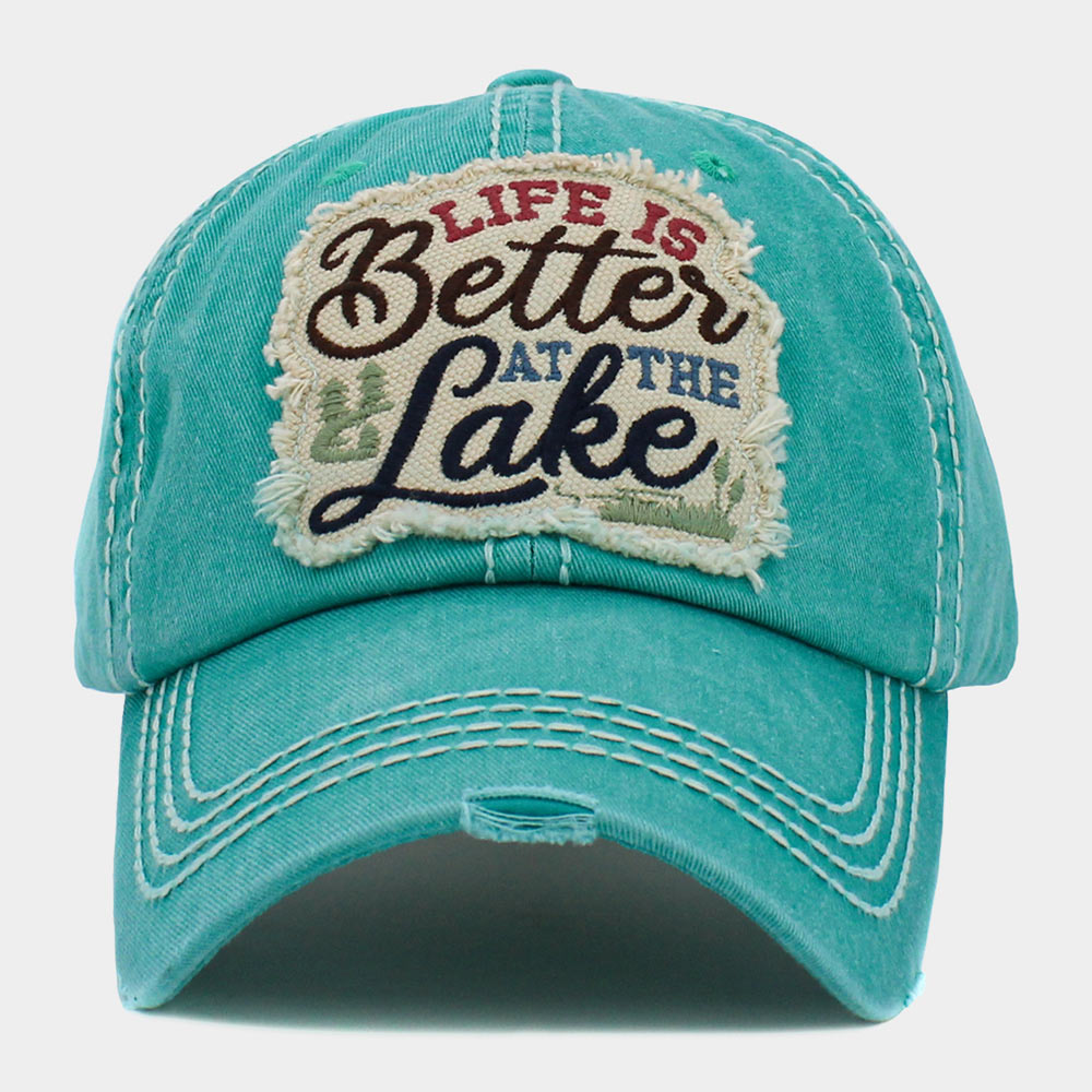 HATEGORY LIFE IS Better AT THE Lake Message Vintage Baseball Cap