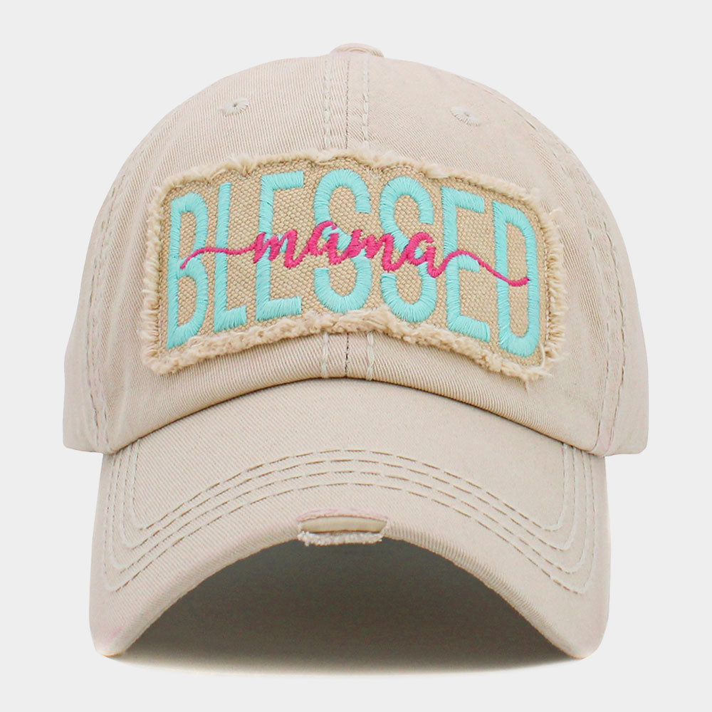 HATEGORY Blessed Mama Message Vintage Baseball Cap
