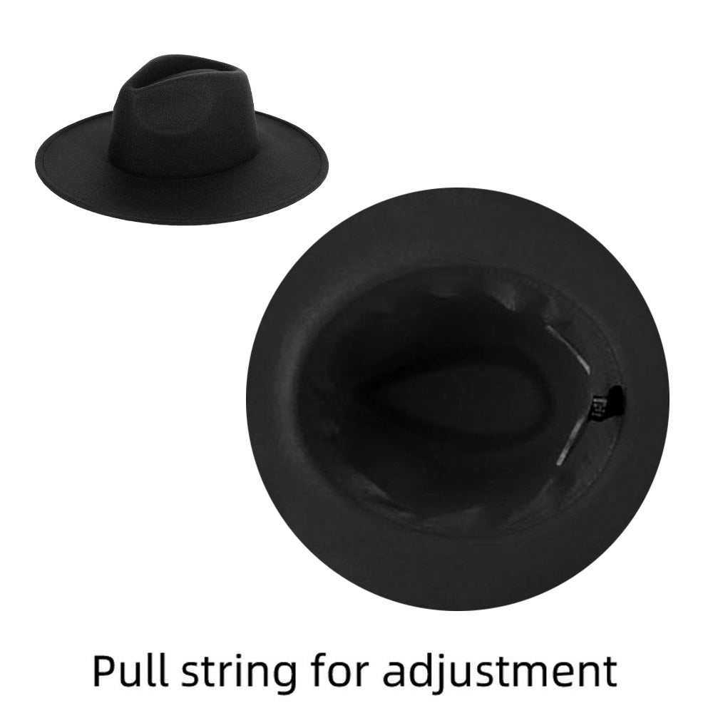 HATEGORY Pearl Embellished Band Pointed Color Block Fedora Hat