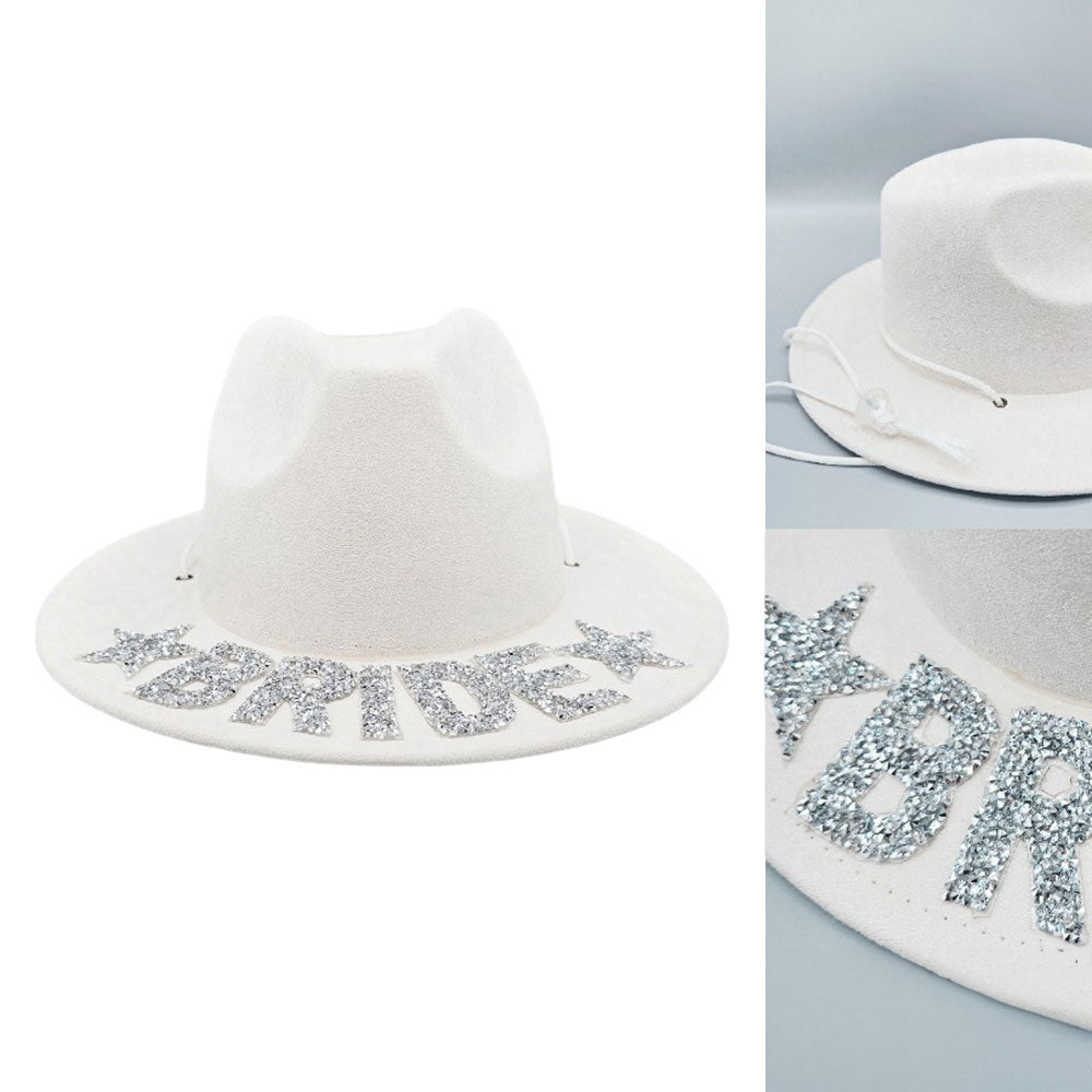 HATEGORY Bling BRIDE Message Pointed Western Cowboy Hat