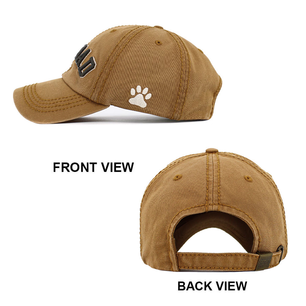 HATEGORY Dog Dad Message Vintage Baseball Cap