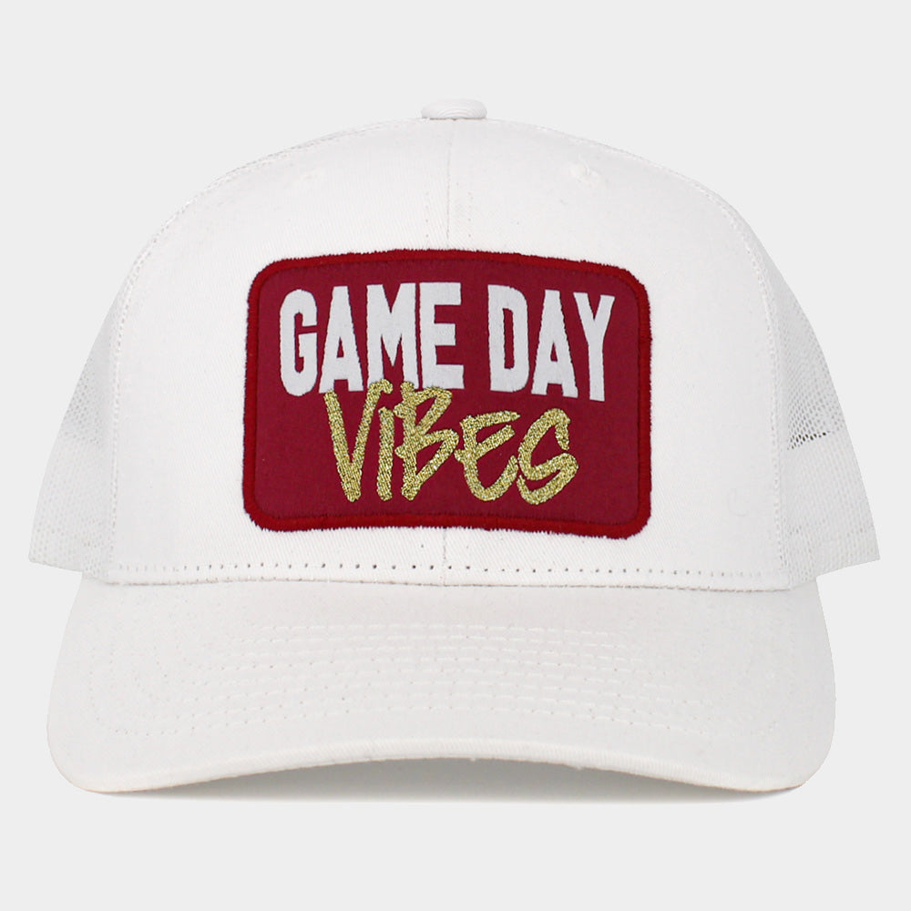 HATEGORY Game Day Vibes Message Mesh Back Baseball Cap