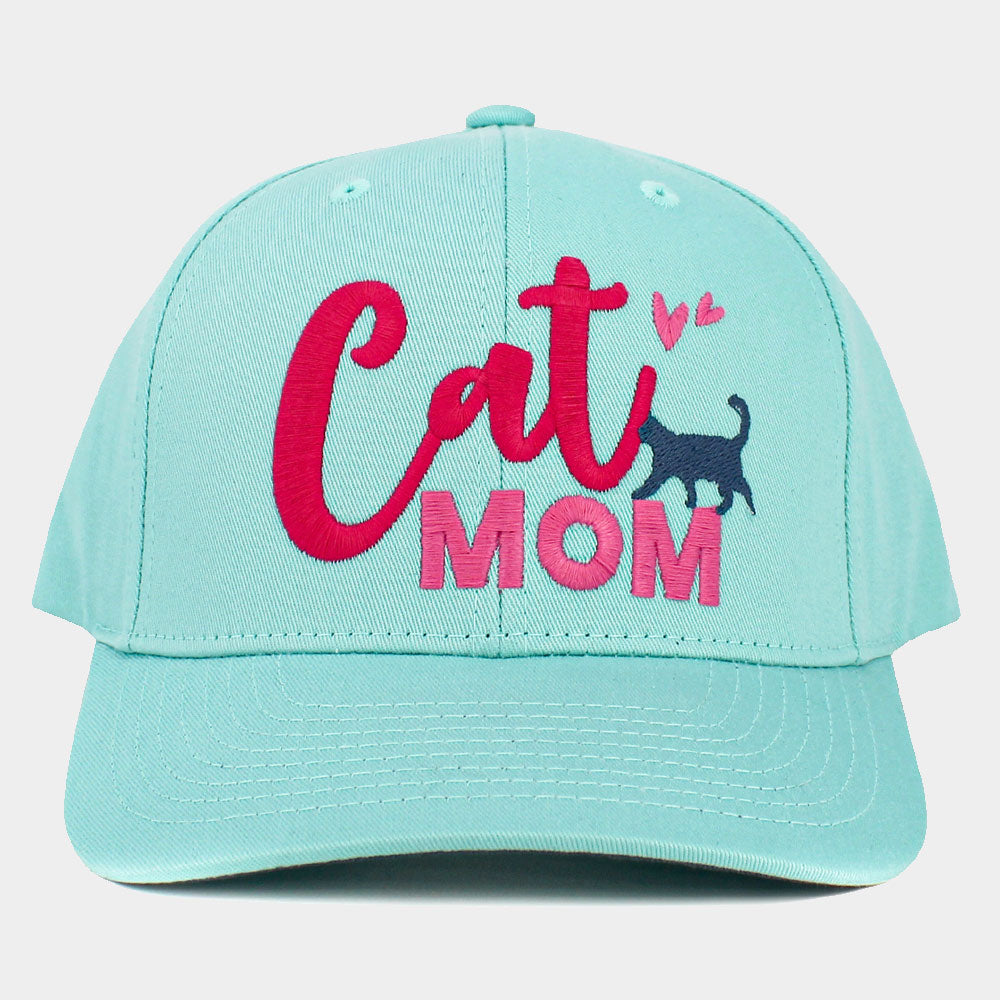 HATEGORY Cat Mom Message Baseball Cap