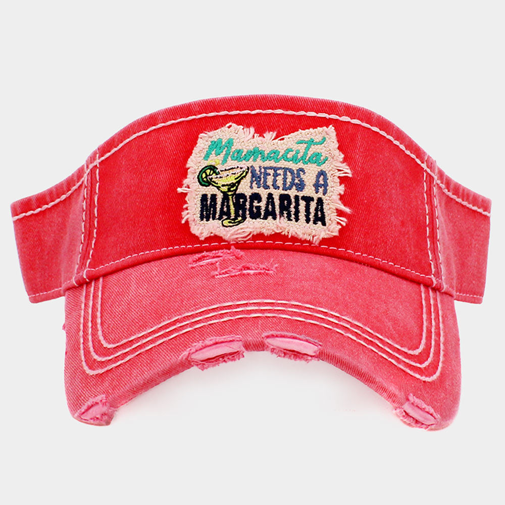 HATEGORY Mamacita Needs A Margarita Vintage Visor Hat