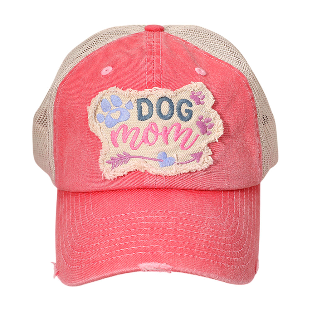 HATEGORY DOG MOM Message Vintage Baseball Cap