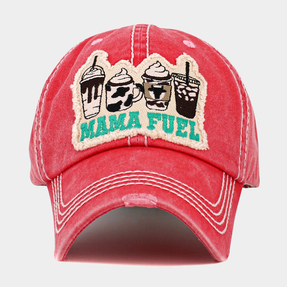 HATEGORY MAMA FUEL Message Coffee Vintage Baseball Cap