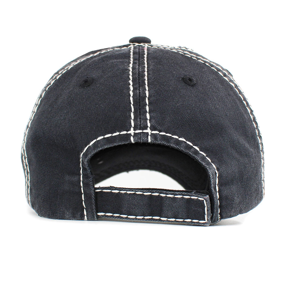 HATEGORY NOT IN THE MOOD Message Cow Vintage Baseball Cap