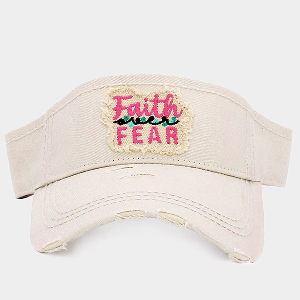 HATEGORY Faith Fear Vintage Visor Hat