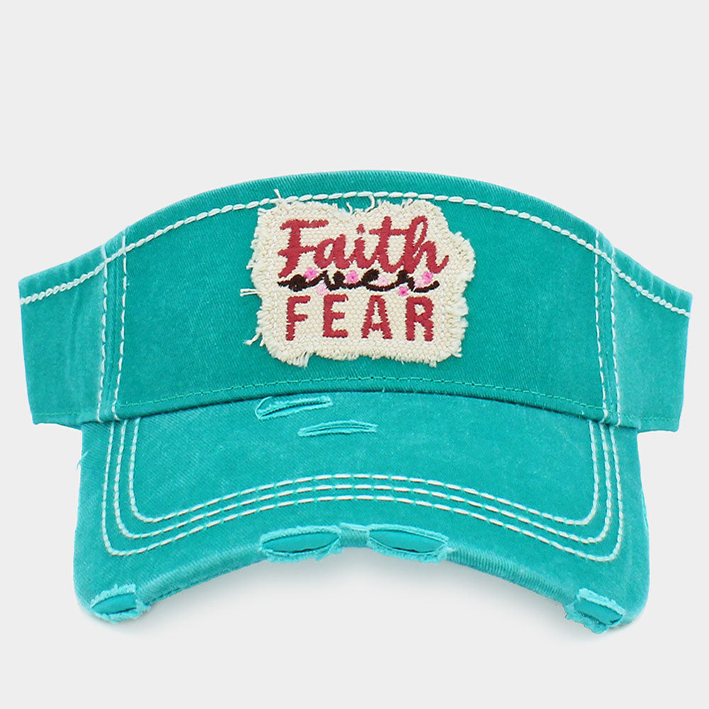 HATEGORY Faith Fear Vintage Visor Hat