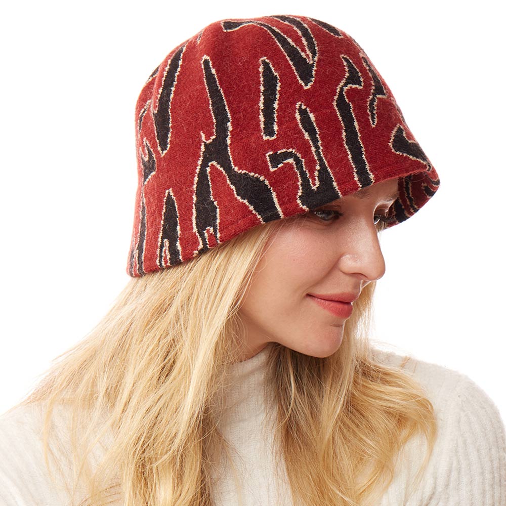 HATEGORY Animal Patterned Soft Fabric Bucket Hat