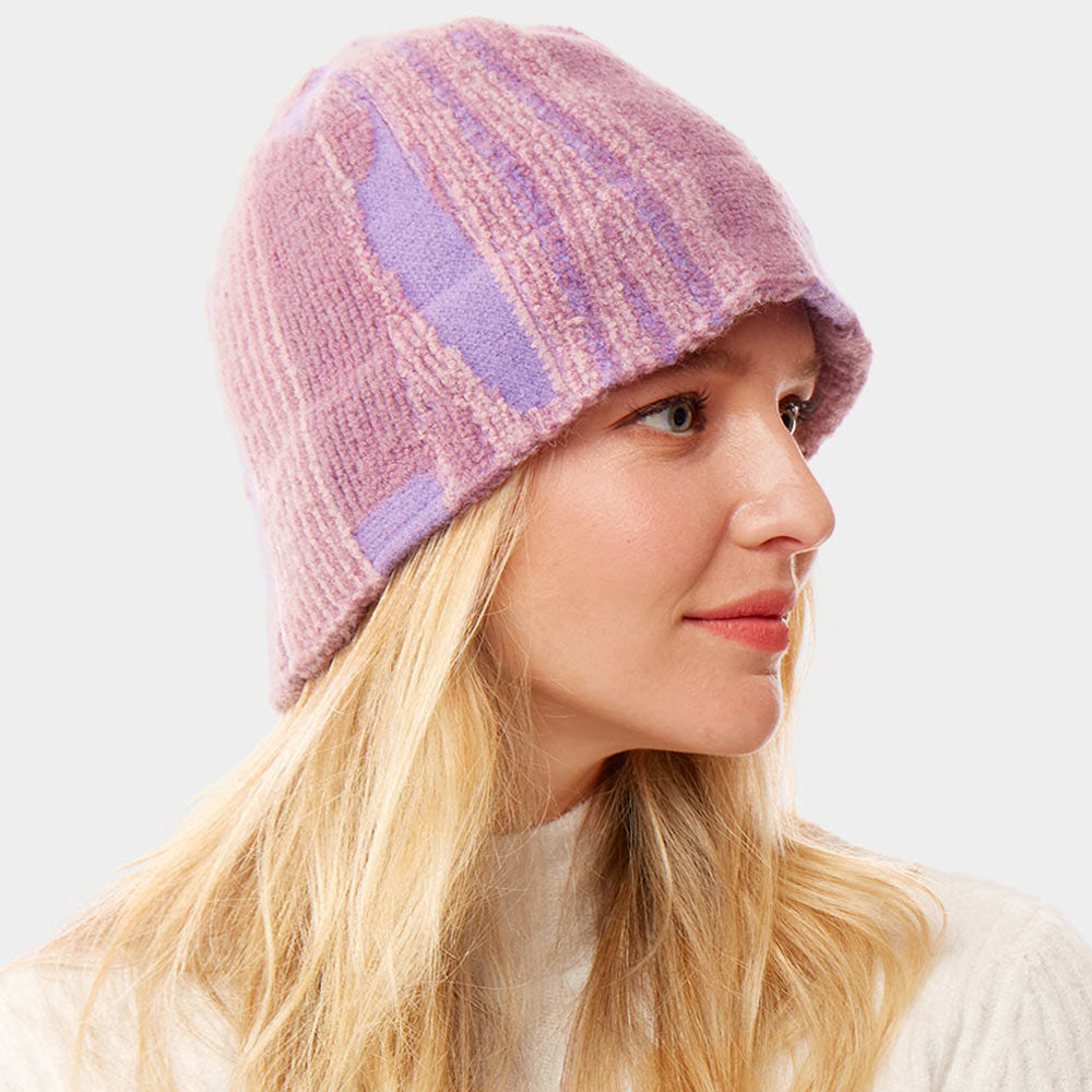 HATEGORY Abstract Patterned Soft Fabric Bucket Hat