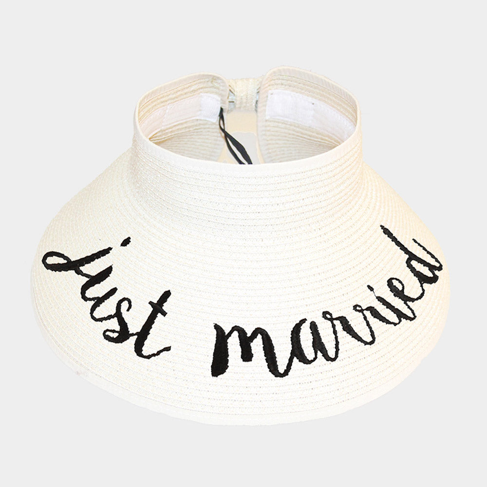 HATEGORY just married Message Roll Up Foldable Visor Sun Hat