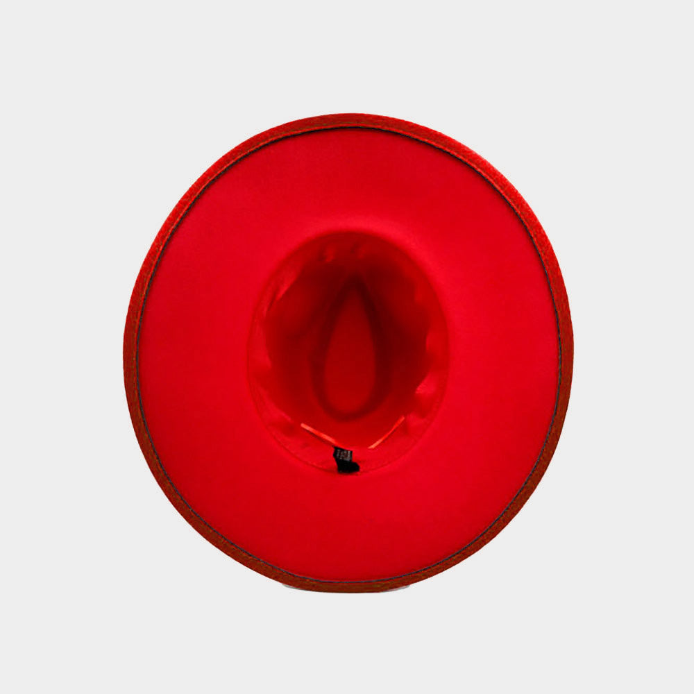 HATEGORY Chain Band Solid Panama Hat