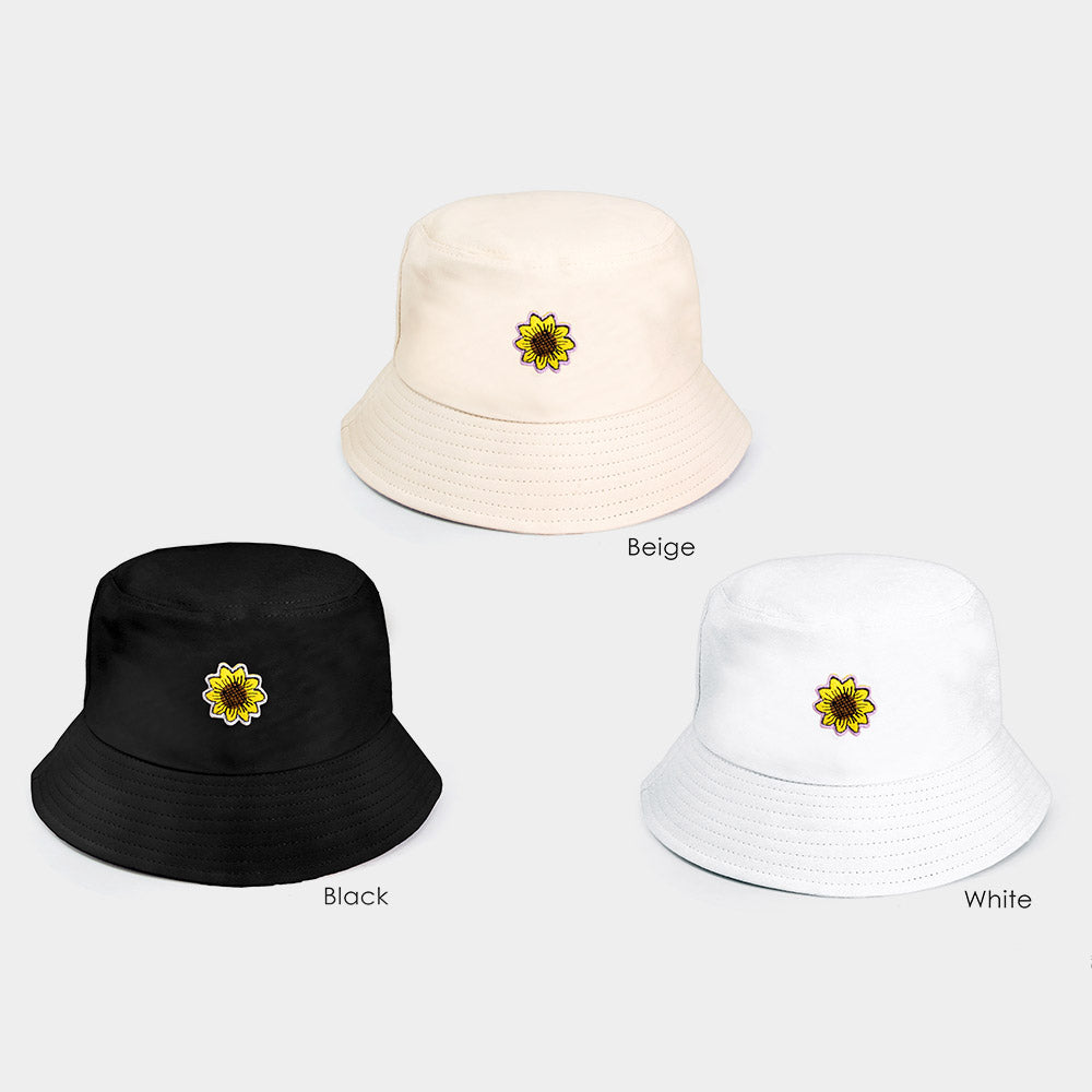 HATEGORY Sunflower Patch Accented Bucket Hat