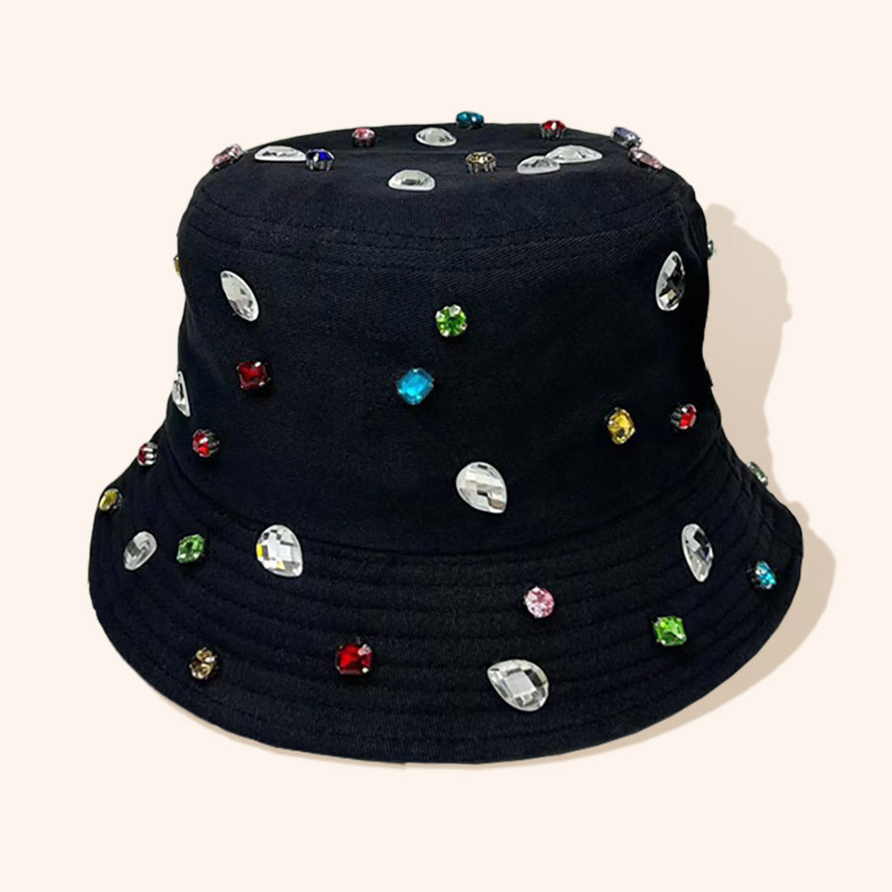 HATEGORY Stone Embellished Bucket Hat