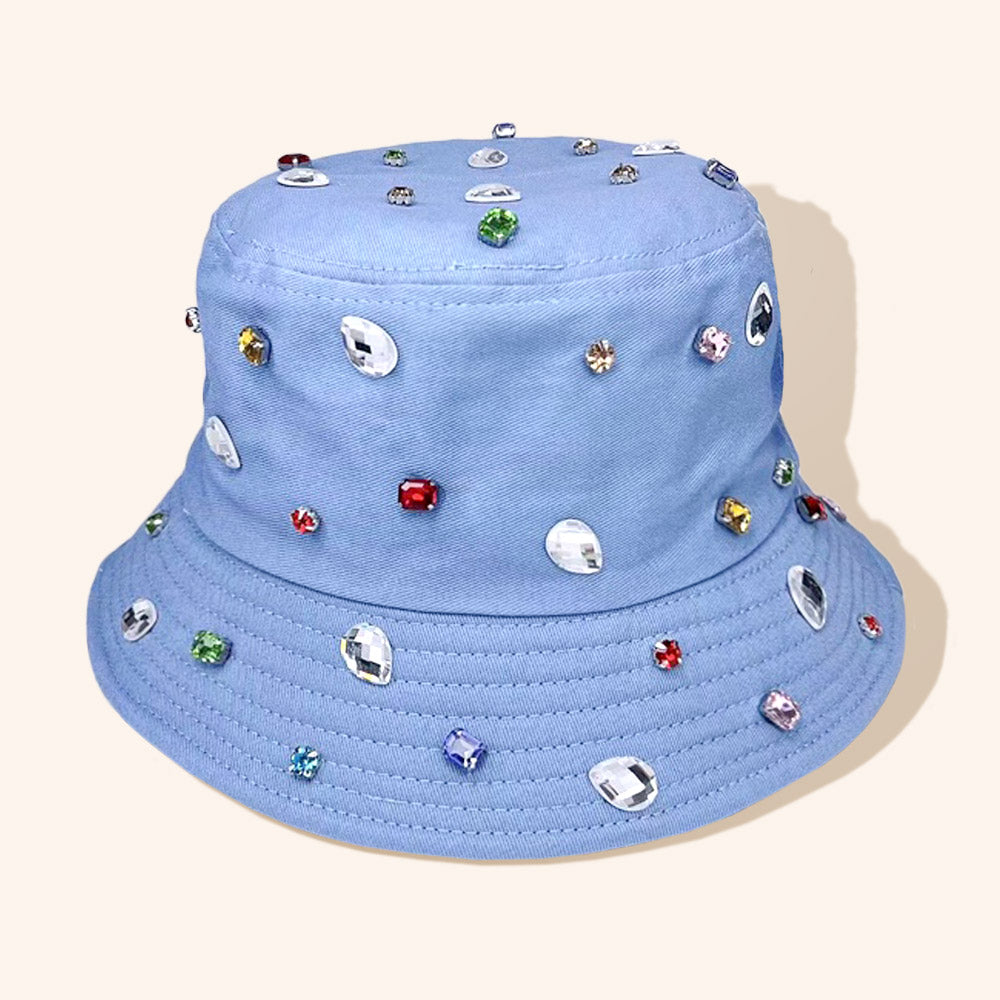 HATEGORY Stone Embellished Bucket Hat