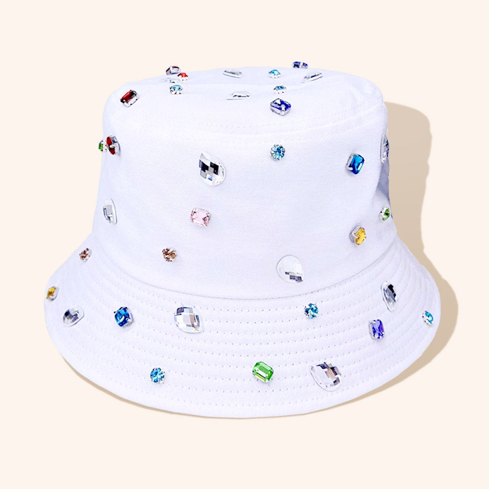 HATEGORY Stone Embellished Bucket Hat
